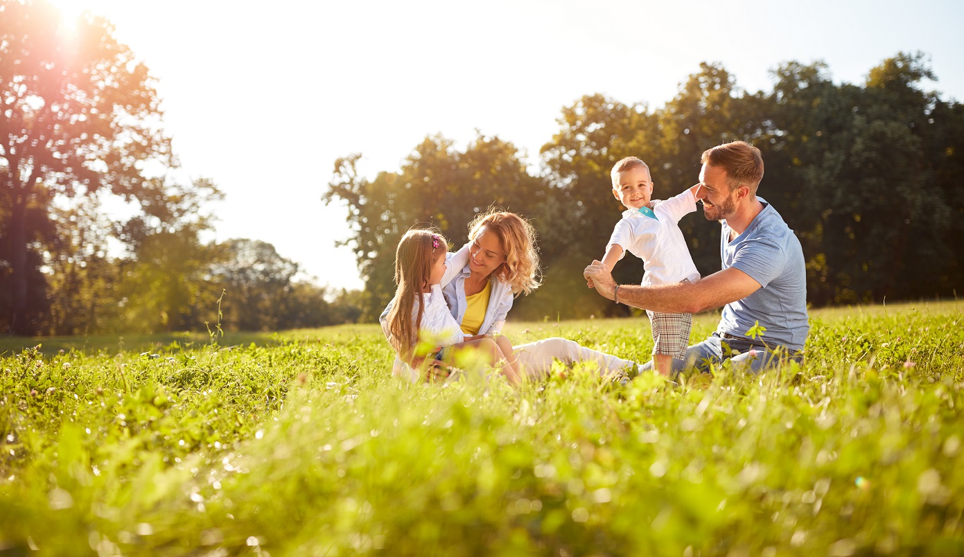 Family spending time together outdoors